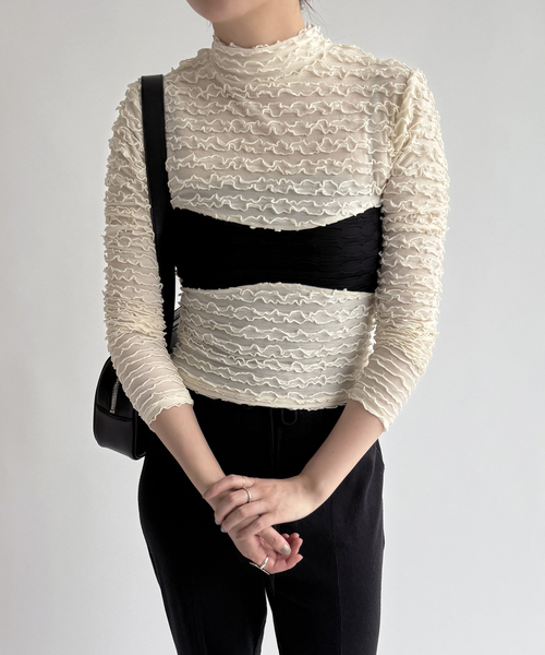 EDIT. FOR LULU(エディットフォールル)の「【ALEX S. YU/アレクスユー】bra design top(Tシャツ/カットソー・レディース・ベージュ・SMALL)」の9枚目の写真