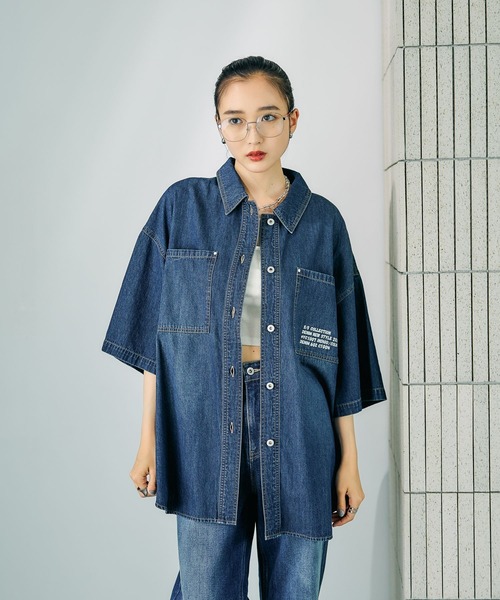 セール】デニムBIGシャツ/SS 639528【KKfashion紹介アイテム】（シャツ