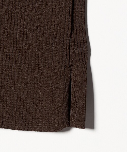 UNITED ARROWS（ユナイテッドアローズ）の「シャツ コンビ ポロニット（ニット/セーター・レディース・ベージュ/ダークブラウン/ブラック・FREE）」の12枚目の写真