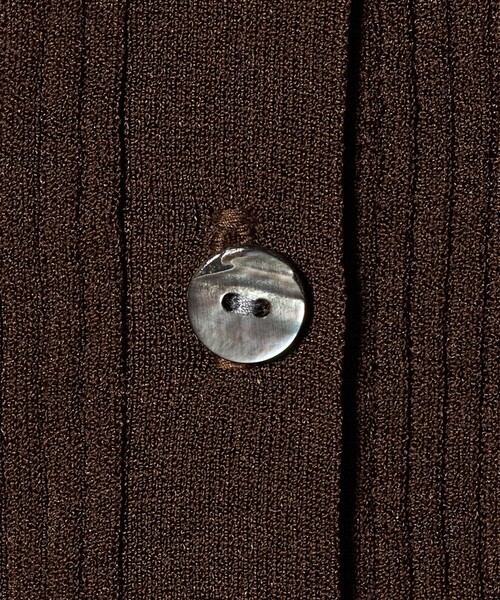 UNITED ARROWS（ユナイテッドアローズ）の「シャツ コンビ ポロニット（ニット/セーター・レディース・ベージュ/ダークブラウン/ブラック・FREE）」の13枚目の写真