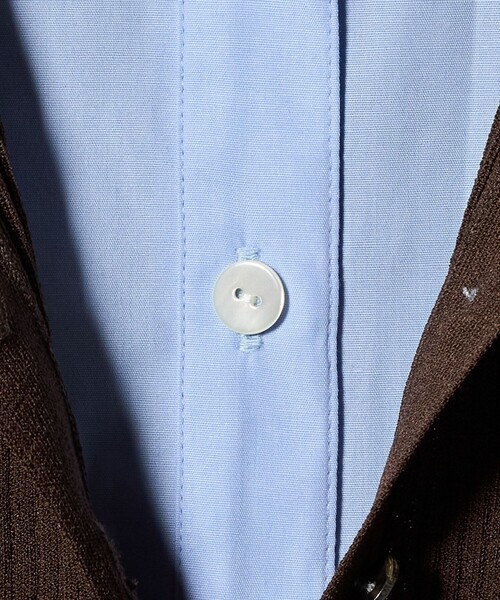 UNITED ARROWS（ユナイテッドアローズ）の「シャツ コンビ ポロニット（ニット/セーター・レディース・ベージュ/ダークブラウン/ブラック・FREE）」の14枚目の写真