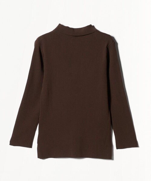 UNITED ARROWS(ユナイテッドアローズ)の「7分袖 シャツ コンビ ポロニット(ニット/セーター・レディース・ベージュ/ダークブラウン/ブラック・FREE)」の17枚目の写真