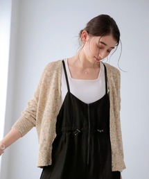 Jines（ジネス）の「フラミンゴ×和紙2WAYカーディガン（カーディガン/ボレロ）」