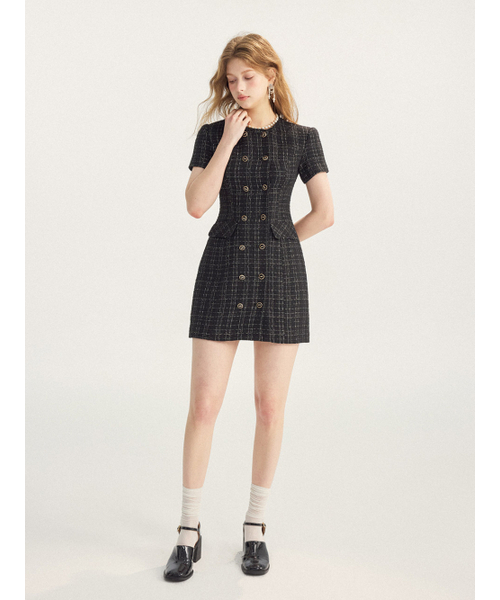 SINCETHEN(シンスゼン)の「シルバーラインツイードミニワンピース(ワンピース・レディース・その他・LARGE/MEDIUM/SMALL)」の2枚目の写真