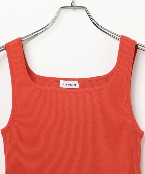 LEPSIM（レプシィム）の「14ゲージスクエアリブタンク　647256（タンクトップ・レディース・レッド系その他/ブラック/ホワイト×ブラック/ブラウン系その他/アイボリー・FREE）」の7枚目の写真