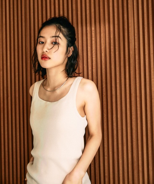SAINT LAURENT アイボリー リブタンクトップ　送料込み Saint Laurent(サンローラン) タンクトップ(レディース) - ブランド