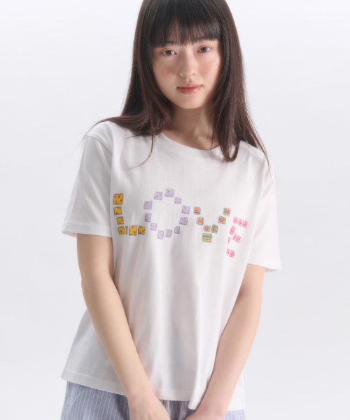 ambler（エムブラー）の「クレヨンラブ グラフィック 半袖Tシャツ AS1302 (ホワイト)（Tシャツ/カットソー・レディース・その他・SMALL/MEDIUM/FREE）」の4枚目の写真