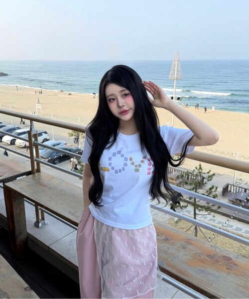 ambler（エムブラー）の「クレヨンラブ グラフィック 半袖Tシャツ AS1302 (ホワイト)（Tシャツ/カットソー・レディース・その他・SMALL/MEDIUM/FREE）」の6枚目の写真