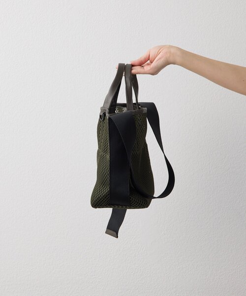 ear PAPILLONNER(イアパピヨネ)の「【ouchi/ほし企画】ダイヤメッシュ2WAYトートバッグ Sサイズ(トートバッグ・レディース・グレー/ブラック/カーキ・FREE)」の19枚目の写真