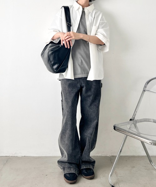 wears(ウェアーズ)の「【A4収納可】大容量 PUクロスボディバッグ(ショルダーバッグ・レディース・ブラック・FREE)」の13枚目の写真