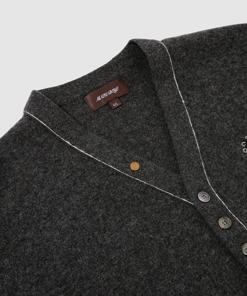 MASU(エムエーエスユー)の「MB 10 BUTTON CARDIGAN(カーディガン/ボレロ・メンズ・チャコール/サックスブルー・46/48)」の6枚目の写真