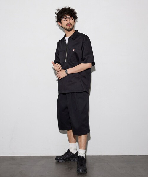 RED KAP(レッドキャップ)の「RED KAP/レッドキャップ 新色追加 別注 リラックスフィット ハーフジップ ワンポイントロゴ 半袖ツイルワークシャツ(シャツ/ブラウス・メンズ・ベージュ/チャコールグレー/ブラック/レオパード/ダークグレー/その他9・MEDIUM/LARGE)」の19枚目の写真