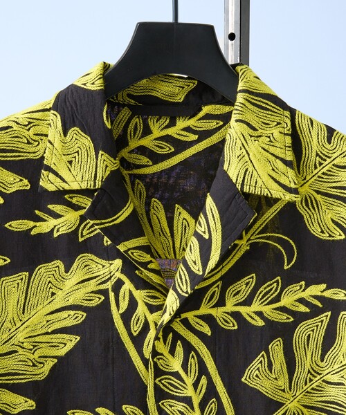 5351 POUR LES HOMMES（ゴーサンゴーイチプールオム）の「エンブロイダリー オープンカラーシャツ（シャツ/ブラウス・メンズ・イエロー/ブラック・50/48/46/44）」の5枚目の写真