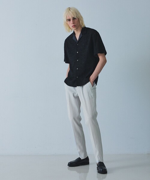 5351 POUR LES HOMMES(ゴーサンゴーイチプールオム)の「エンブロイダリー オープンカラーシャツ(シャツ/ブラウス・メンズ・イエロー/ブラック・50/48/46/44)」の14枚目の写真
