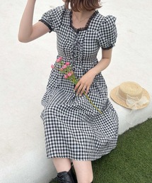 【ZOZOTOWN限定】レースアップコットンワンピース