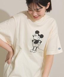 【DISCUS】Disney/Tシャツ オーバーサイズミッキープリント半袖Tシャツ①