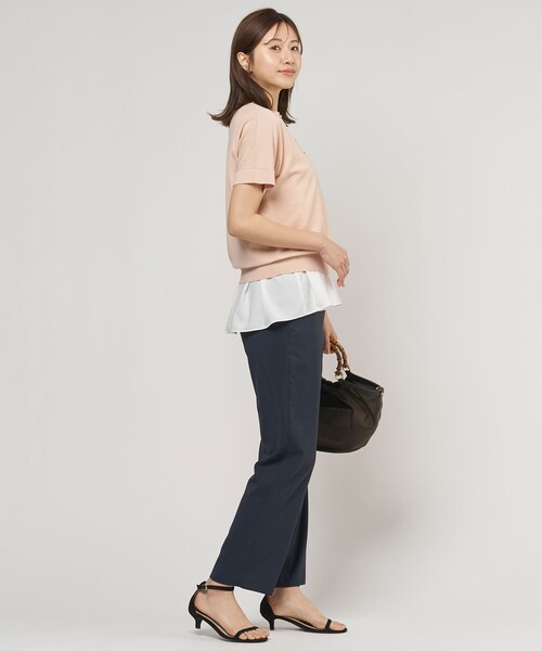 J.PRESS Ladies(J.プレス レディス)の「COOL MINT COTTON POLYESTER ヘンリーネック ニット プルオーバー(ニット/セーター・レディース・ライトグリーン系/ピンク系/ベージュ系/ネイビー系・SMALL)」の19枚目の写真