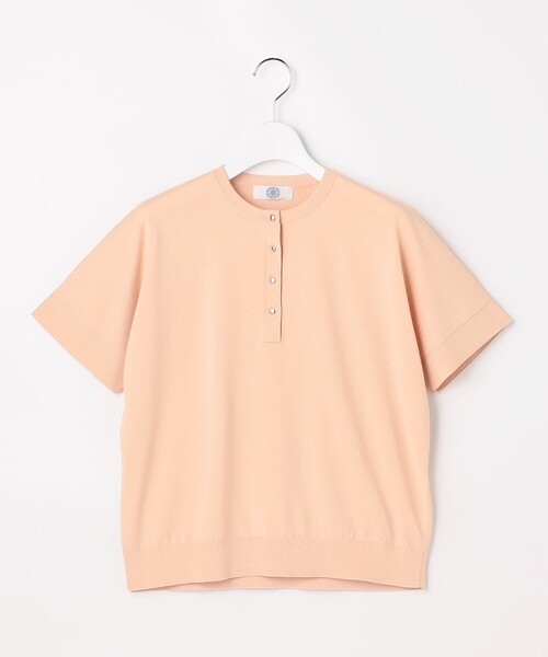 J.PRESS Ladies(J.プレス レディス)の「COOL MINT COTTON POLYESTER ヘンリーネック ニット プルオーバー(ニット/セーター・レディース・ライトグリーン系/ピンク系/ベージュ系/ネイビー系・SMALL)」の9枚目の写真