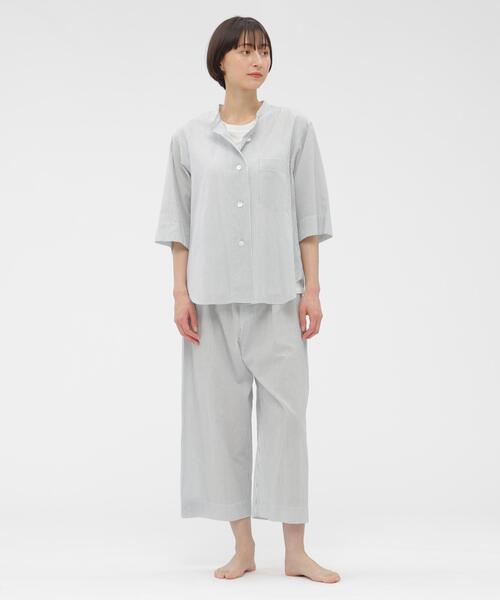 MARGARET HOWELL(マーガレットハウエル)の「COTTON LINEN MINI STRIPE(その他パンツ・レディース・ブルー・FREE)」の1枚目の写真