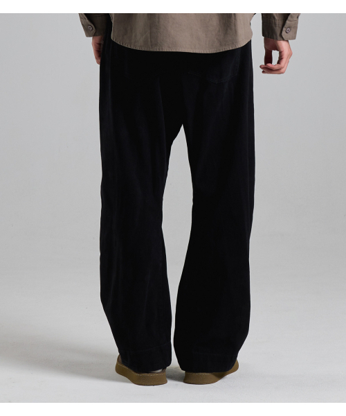 BUTTON SEOUL（ボタンソウル）の「ステッチラインカーブドコットンパンツ（ブラック）（その他パンツ・メンズ・その他・M/L/XL）」の5枚目の写真