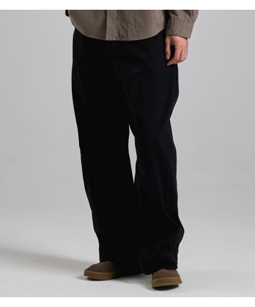 BUTTON SEOUL（ボタンソウル）の「ステッチラインカーブドコットンパンツ（ブラック）（その他パンツ・メンズ・その他・M/L/XL）」の6枚目の写真