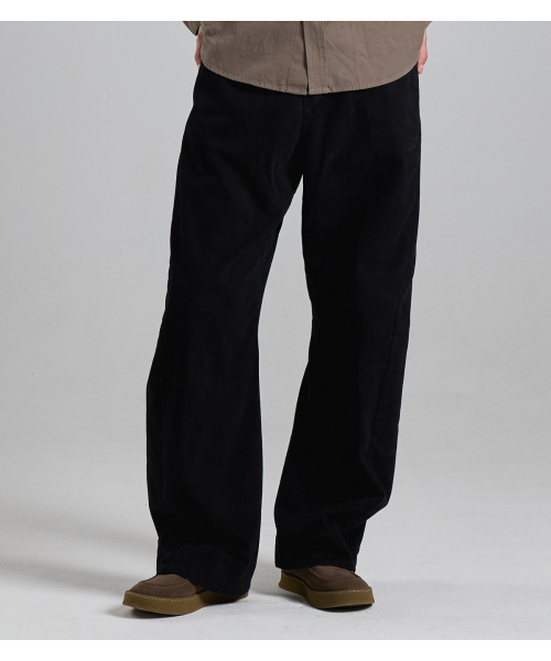 BUTTON SEOUL（ボタンソウル）の「ステッチラインカーブドコットンパンツ（ブラック）（その他パンツ・メンズ・その他・M/L/XL）」の7枚目の写真