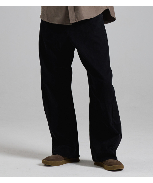 BUTTON SEOUL（ボタンソウル）の「ステッチラインカーブドコットンパンツ（ブラック）（その他パンツ・メンズ・その他・M/L/XL）」の8枚目の写真