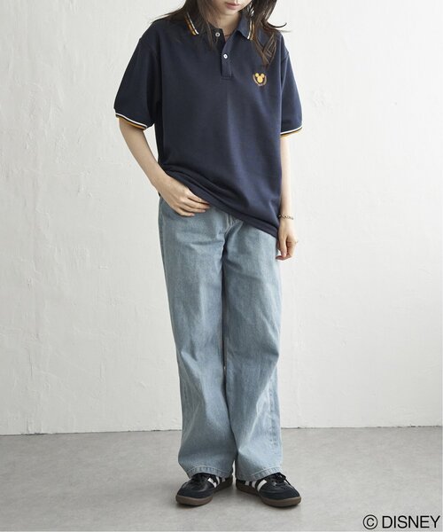 VENCEEXCHANGE(ヴァンスエクスチェンジ)の「Mickey Mouse ミッキーマウス 鹿の子リブラインポロシャツ(ポロシャツ・メンズ・ネイビー/ブラック/キャメル/オフホワイト・M/L/LL)」の8枚目の写真