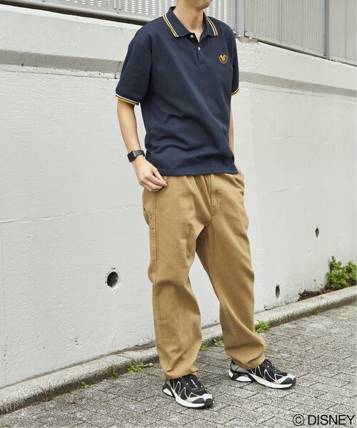 VENCEEXCHANGE(ヴァンスエクスチェンジ)の「Mickey Mouse ミッキーマウス 鹿の子リブラインポロシャツ(ポロシャツ・メンズ・ネイビー/ブラック/キャメル/オフホワイト・M/L/LL)」の12枚目の写真