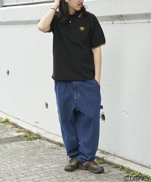 VENCEEXCHANGE(ヴァンスエクスチェンジ)の「Mickey Mouse ミッキーマウス 鹿の子リブラインポロシャツ(ポロシャツ・メンズ・ネイビー/ブラック/キャメル/オフホワイト・M/L/LL)」の19枚目の写真