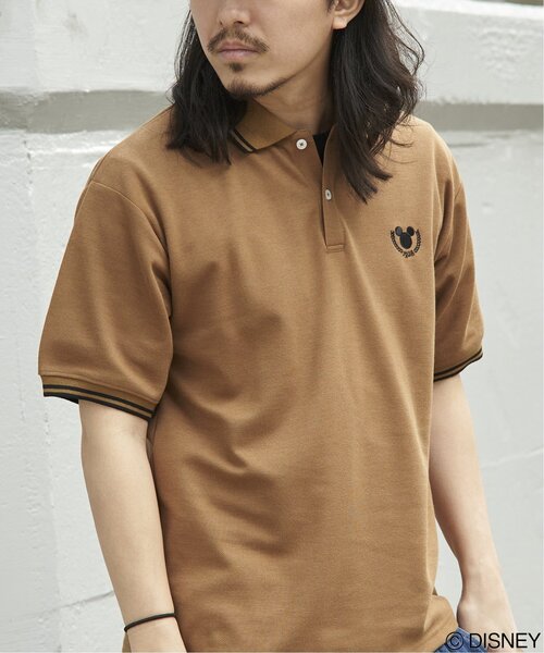 VENCEEXCHANGE(ヴァンスエクスチェンジ)の「Mickey Mouse ミッキーマウス 鹿の子リブラインポロシャツ(ポロシャツ・メンズ・ネイビー/ブラック/キャメル/オフホワイト・M/L/LL)」の21枚目の写真