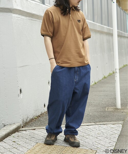 VENCEEXCHANGE(ヴァンスエクスチェンジ)の「Mickey Mouse ミッキーマウス 鹿の子リブラインポロシャツ(ポロシャツ・メンズ・ネイビー/ブラック/キャメル/オフホワイト・M/L/LL)」の22枚目の写真