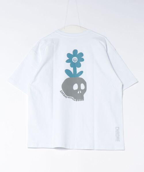 CHROME（クローム）の「【ムラサキスポーツ限定】CHROME/クローム 半袖 Tシャツ JP284（Tシャツ/カットソー・メンズ・ホワイト/ブラック・XL/M/L）」の3枚目の写真