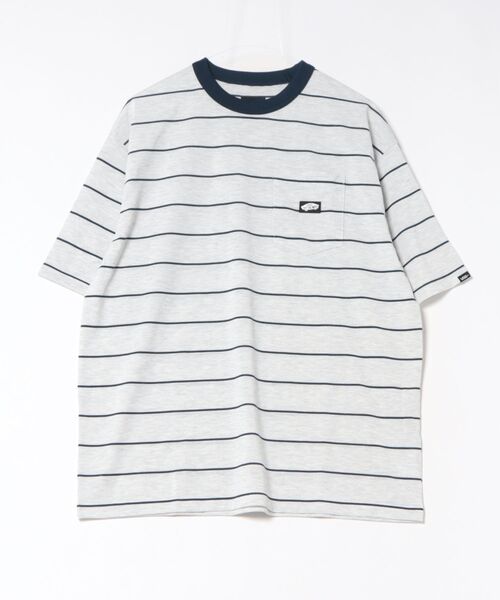 VANS(バンズ)の「VANS ヴァンズ CAVE Crew Neck Boarder S TEE ショートスリーブ 126R1060201 ABC-MART限定 H/GRAY(Tシャツ/カットソー・メンズ・グレー・MEDIUM/LARGE/X-LARGE)」の1枚目の写真
