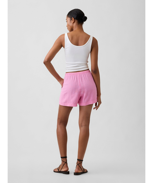 GAP(ギャップ)の「4インチ プルオン リネンブレンド ショートパンツ(その他パンツ・レディース・レッド/イエロー/ブラック/ピンク/グリーン・M/S/XS)」の13枚目の写真