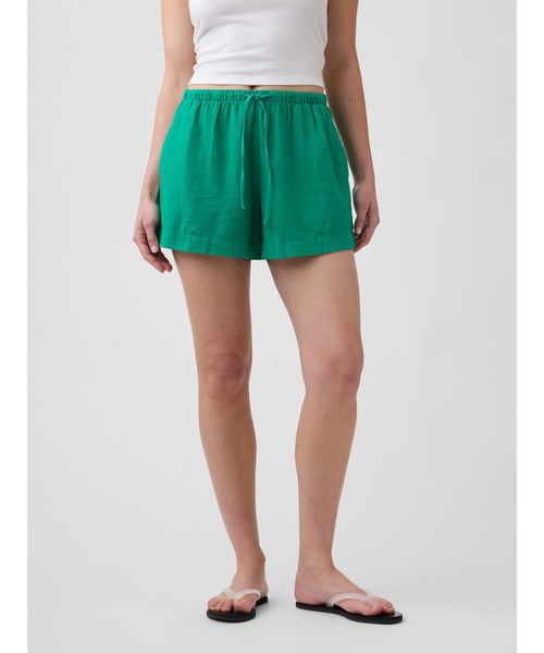 GAP(ギャップ)の「4インチ プルオン リネンブレンド ショートパンツ(その他パンツ・レディース・レッド/イエロー/ブラック/ピンク/グリーン・M/S/XS)」の17枚目の写真