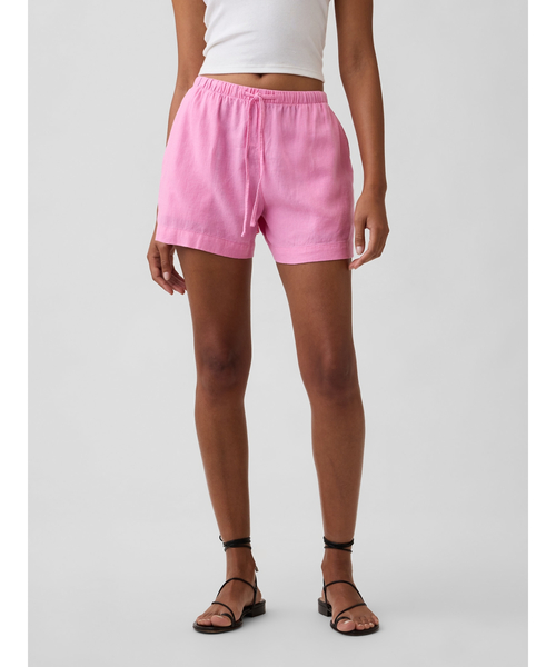 GAP(ギャップ)の「4インチ プルオン リネンブレンド ショートパンツ(その他パンツ・レディース・レッド/イエロー/ブラック/ピンク/グリーン・M/S/XS)」の19枚目の写真