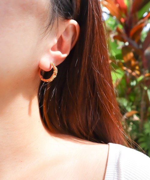 IRIEBEACH(アイリービーチ)の「Cutout hoop pierce/【ハワイアンジュエリー】【サージカルステンレス】【金属アレルギー対応】【IRIEBEACH / アイリービーチ】つけっぱなしOK(ピアス(片耳用)・レディース・ゴールド/ピンク/シルバー・FREE)」の6枚目の写真