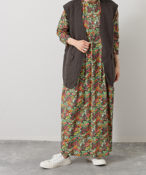 JOURNAL STANDARD LUXE（ジャーナルスタンダード　ラックス）の「リバティフラワー ampleプルワンピース（ワンピース・レディース・カーキ・FREE）」の2枚目の写真