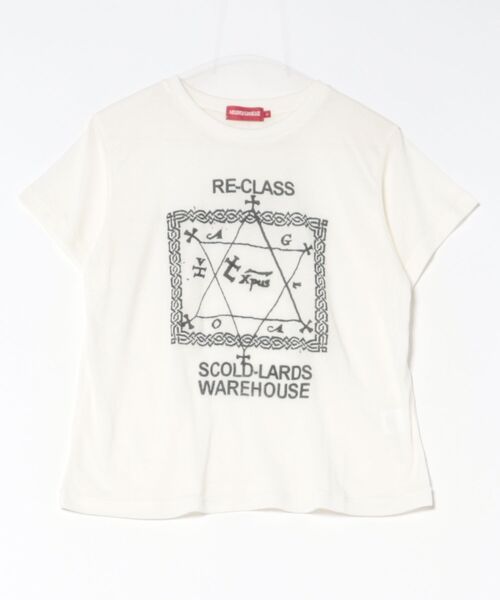 L.H.P(エルエイチピー)の「RECKLESS SCHOLARS/レックレス スカラーズ/RECLASS TEE(Tシャツ/カットソー・レディース・ホワイト/ブラック・S/M)」の2枚目の写真