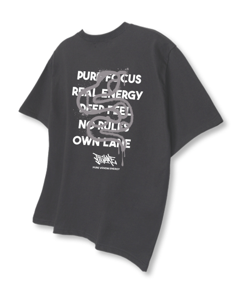 TI.GLAKE（ティーグレイク）の「スネークリフ オーバーサイズ 半袖Tシャツ ダークグレー（Tシャツ/カットソー・メンズ・その他・LARGE/X-LARGE/XX-LARGE）」の3枚目の写真