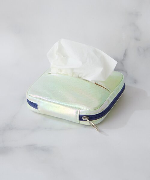 BIRTHDAY BAR(バースデイバー)の「≪冷感機能付き≫ COOL SHIELD Tissue Case Pouch ティッシュポーチ(ポーチ・レディース・アイボリー/パープル・0)」の11枚目の写真
