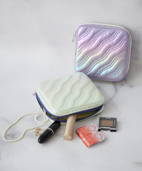 BIRTHDAY BAR(バースデイバー)の「≪冷感機能付き≫ COOL SHIELD Tissue Case Pouch ティッシュポーチ(ポーチ・レディース・アイボリー/パープル・0)」の21枚目の写真