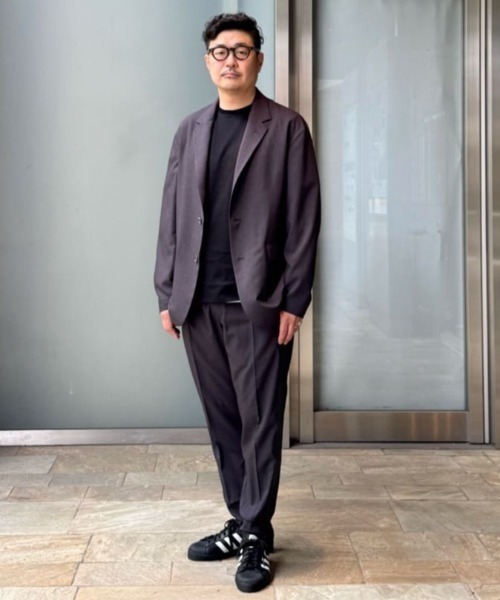 onegravity（ワングラビティ）の「onegravity / ウールライク サイドラインリブパンツ（その他パンツ・メンズ・チャコールグレー/ブラック・MEDIUM/LARGE/X-LARGE/SMALL）」の10枚目の写真