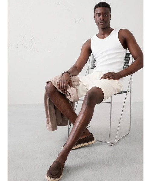 BANANA REPUBLIC FACTORY STORE(バナナリパブリック ファクトリーストア)の「BANANA REPUBLIC FACTORY STORE ミニリブ タンクトップ(タンクトップ・メンズ・ホワイト/ブラック・L/S/M/XL)」の4枚目の写真