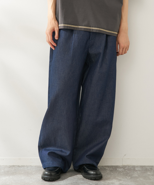 B.C STOCK(ベーセーストック)の「リジットバレルパンツ(その他パンツ・メンズ・ブルー系その他/ブラック・MEDIUM/LARGE)」の2枚目の写真