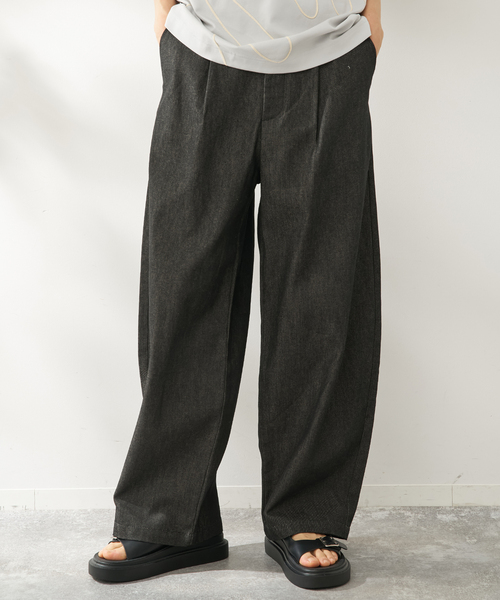 B.C STOCK(ベーセーストック)の「リジットバレルパンツ(その他パンツ・メンズ・ブルー系その他/ブラック・MEDIUM/LARGE)」の4枚目の写真
