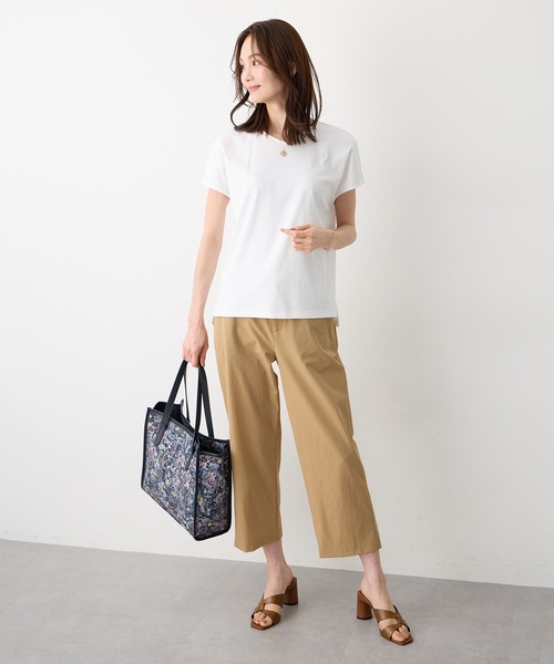 A/C DESIGN BY ALPHA CUBIC(エーシーデザインバイアルファキュービック)の「【美モーション】クールストレッチワイドパンツ【接触冷感・後ろウエストゴム・大きいサイズあり・セットアップ対応】(その他パンツ・レディース・ベージュ/モカ/ネイビー/ブラック・61/64/67/70/73/76)」の20枚目の写真