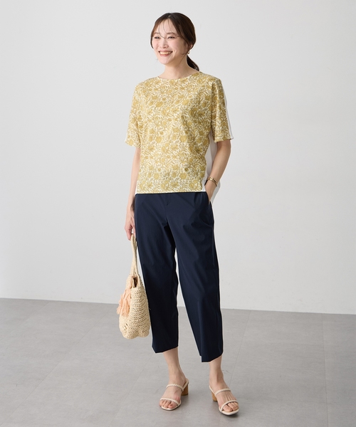 A/C DESIGN BY ALPHA CUBIC(エーシーデザインバイアルファキュービック)の「【美モーション】クールストレッチワイドパンツ【接触冷感・後ろウエストゴム・大きいサイズあり・セットアップ対応】(その他パンツ・レディース・ベージュ/モカ/ネイビー/ブラック・61/64/67/70/73/76)」の21枚目の写真