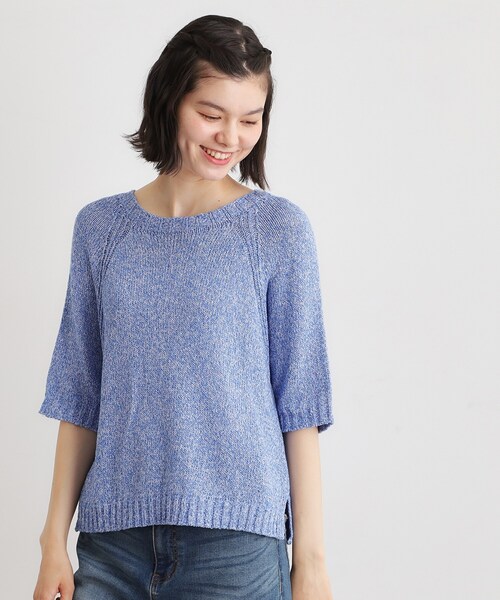 LAURA ASHLEY(ローラアシュレイ)の「◆【日本製/ワンマイルウエア】ギマブークレーヤーン プルオーバー(Tシャツ/カットソー・レディース・ダークグリーン/ブルー・38)」の16枚目の写真